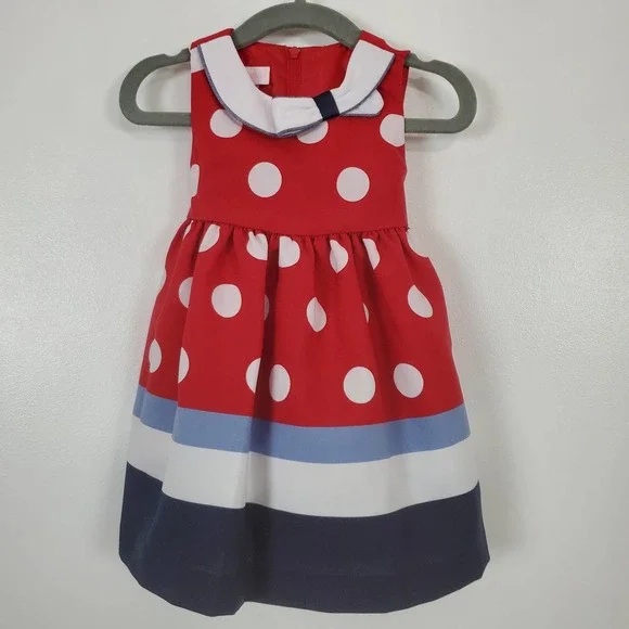 Bonnie Baby 12 month red polka dot dress - Picture 1 of 3